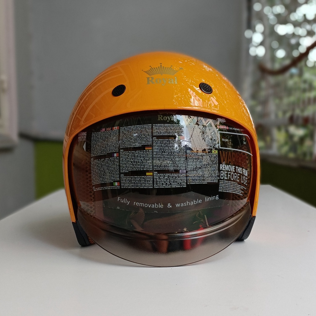Mũ bảo hiểm Royal M139 kính âm vàng