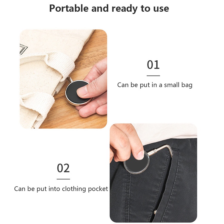 Giá Đỡ Móc Treo Túi Xách Gắn Dưới Bàn Tiện Dụng