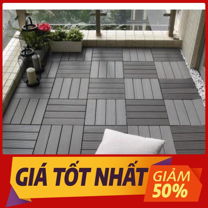 [SIÊU SỐC] Tấm nhựa lót sàn ban công ❣️ XẢ  KHO ❣️ miếng nhựa giả gỗ trang trí ban công chống trơn trượt an toàn
