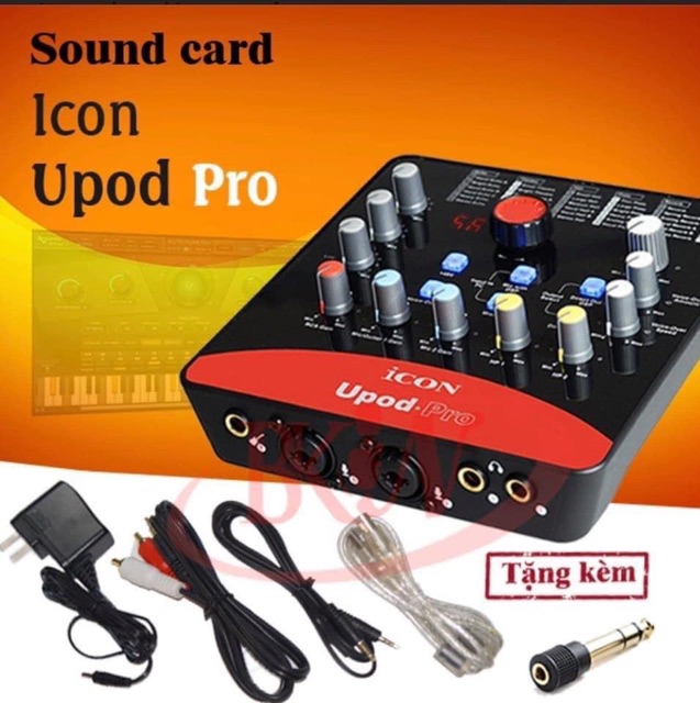 [Mã ELHACE giảm 4% đơn 300K] Combo thu âm livestream huyền thoại Hoa Vinh icon upod pro và Mic ISK AT 100 loại 1 xịn sò