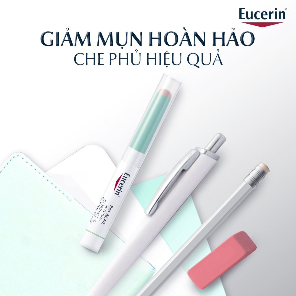 [CHỢ SỈ] EUCERIN KEM CHE KHUYẾT ĐIỂM, GIẢM MỤN- PRO ACNE CORRECT COVER STICK 2,5GR