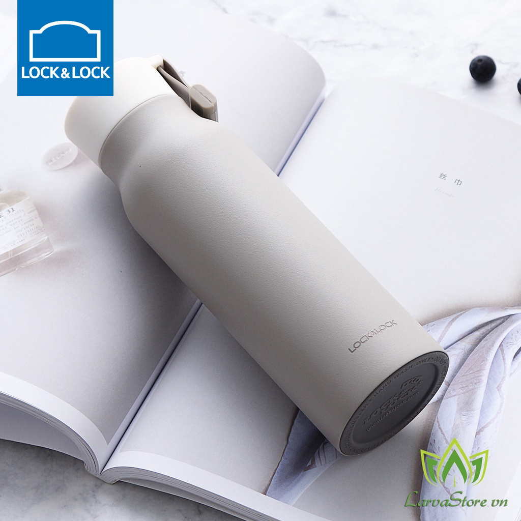 Bình Giữ Nhiệt Lock&amp;Lock Name Tumbler LHC4125GRY 500ml Màu Xám