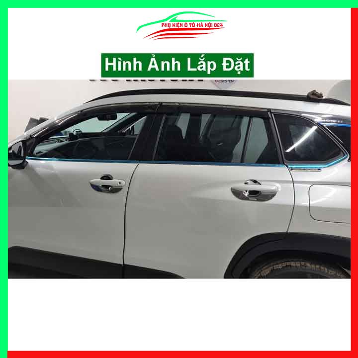 Bộ nẹp viền chân kính cong kính Corolla Cross 2020-2023 Inox sáng bóng chuẩn form xe