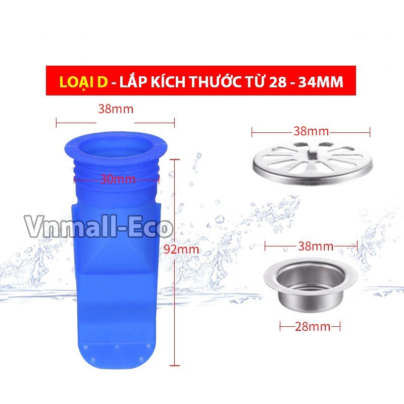 [FULL SIZE] Phụ kiện Silicone lắp thoát sàn chống mùi hôi ngăn vi khuẩn trào ngược