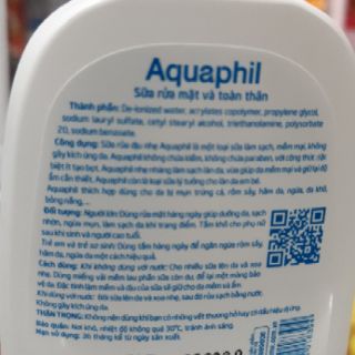 ✅ SỬA RỬA MẶT AQUAPHIL 125ml