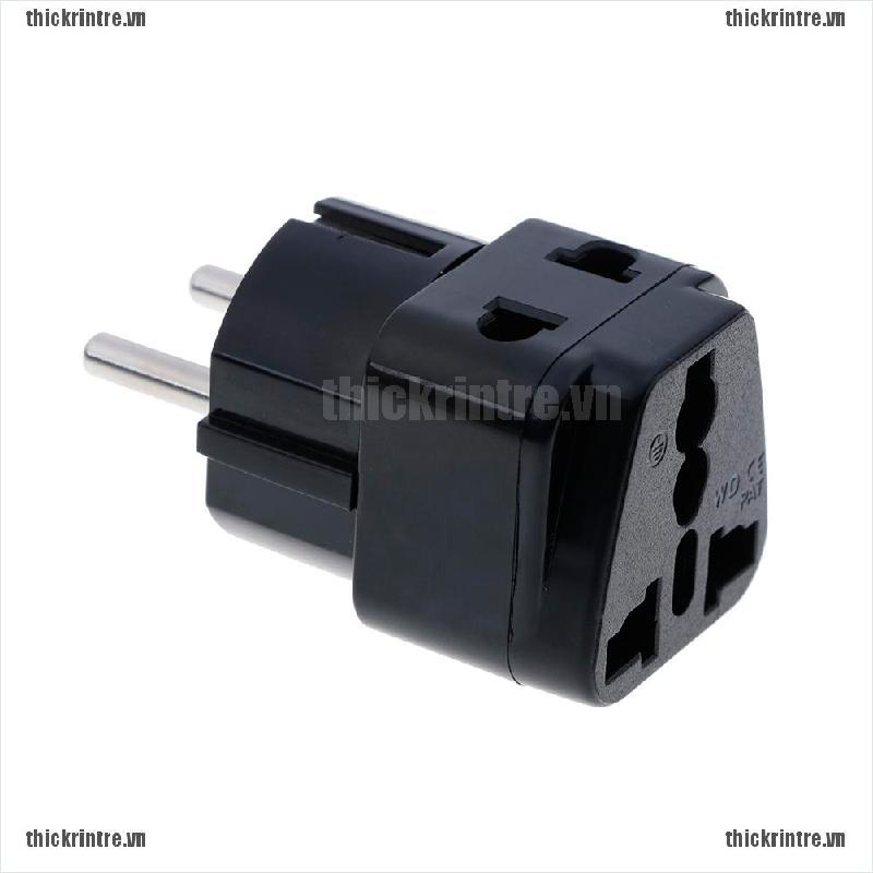Phích Cắm Chuyển Đổi Từ 1 Sang 2 Cổng Cắm 5mm UK / US / EU / AU 2 / 3 Chấu