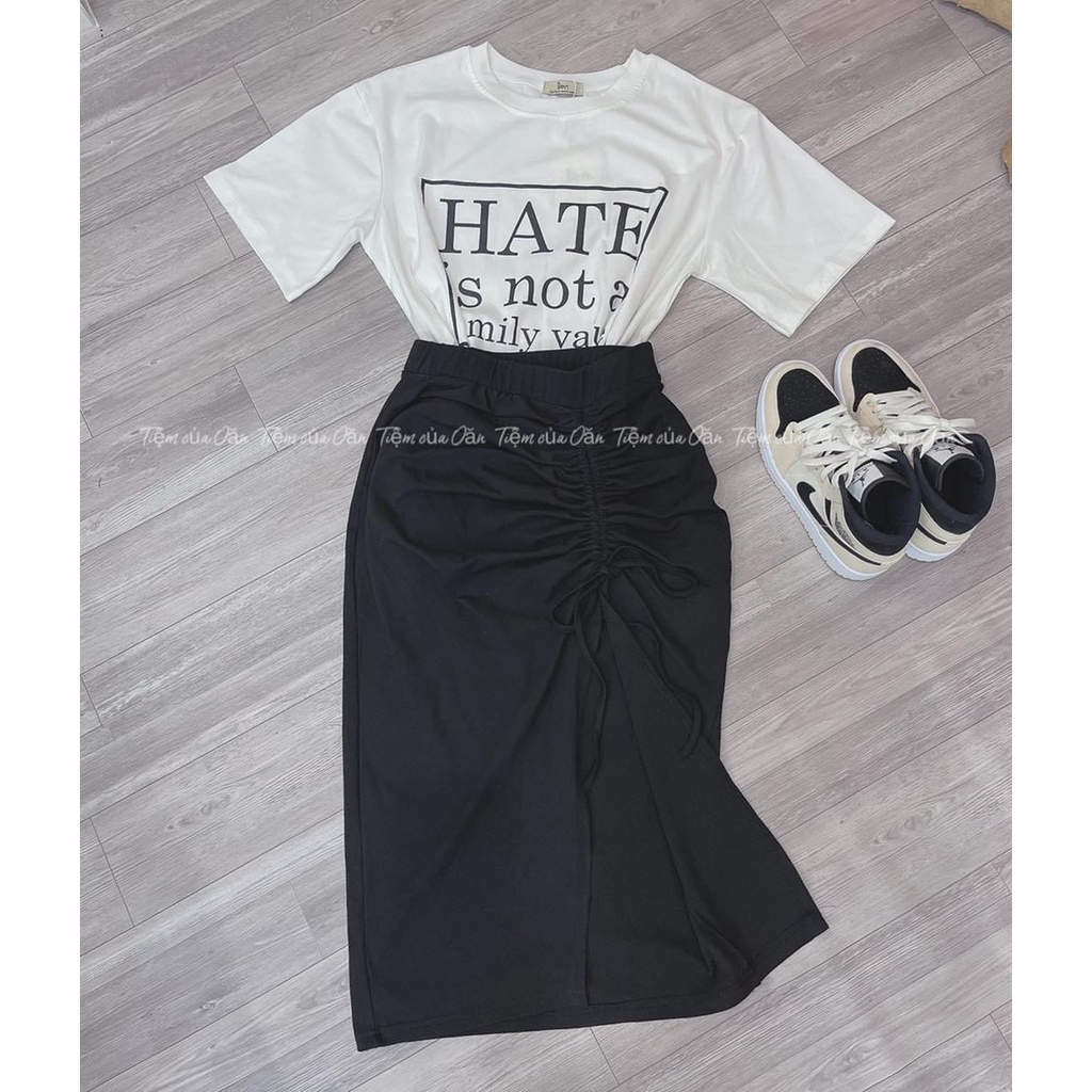 Set áo thun chân váy dài xẻ tà ChemMix thiết kế siêu xinh, dễ thương cho nàng dạo phố, đi biển
