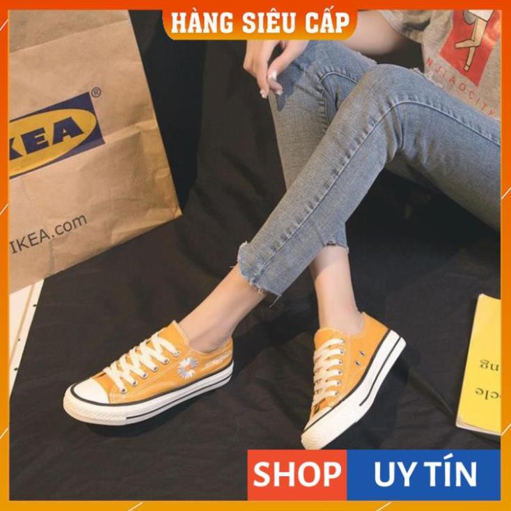 [ Hàng Loại 1 ] - [INS HOT]Giày thể thao nữ canvas kiểu,💥Classic thêu hoa cúc nhí💥（2218） | BigBuy360 - bigbuy360.vn