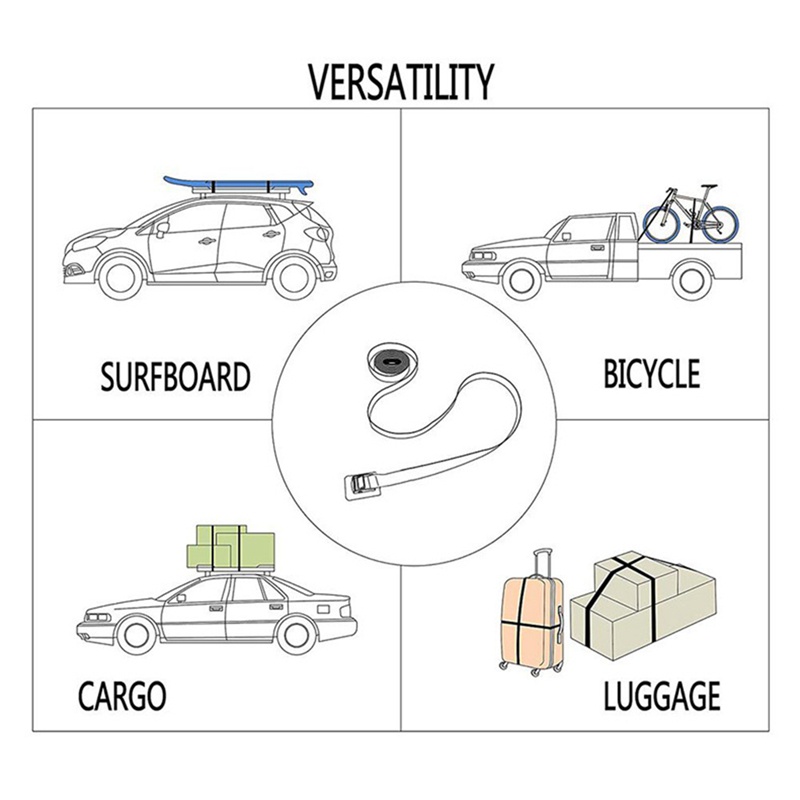 Bộ 2 Dây Đai Khóa Cà Vạt Gắn Mái Chèo Xe Đạp / Thuyền Kayak