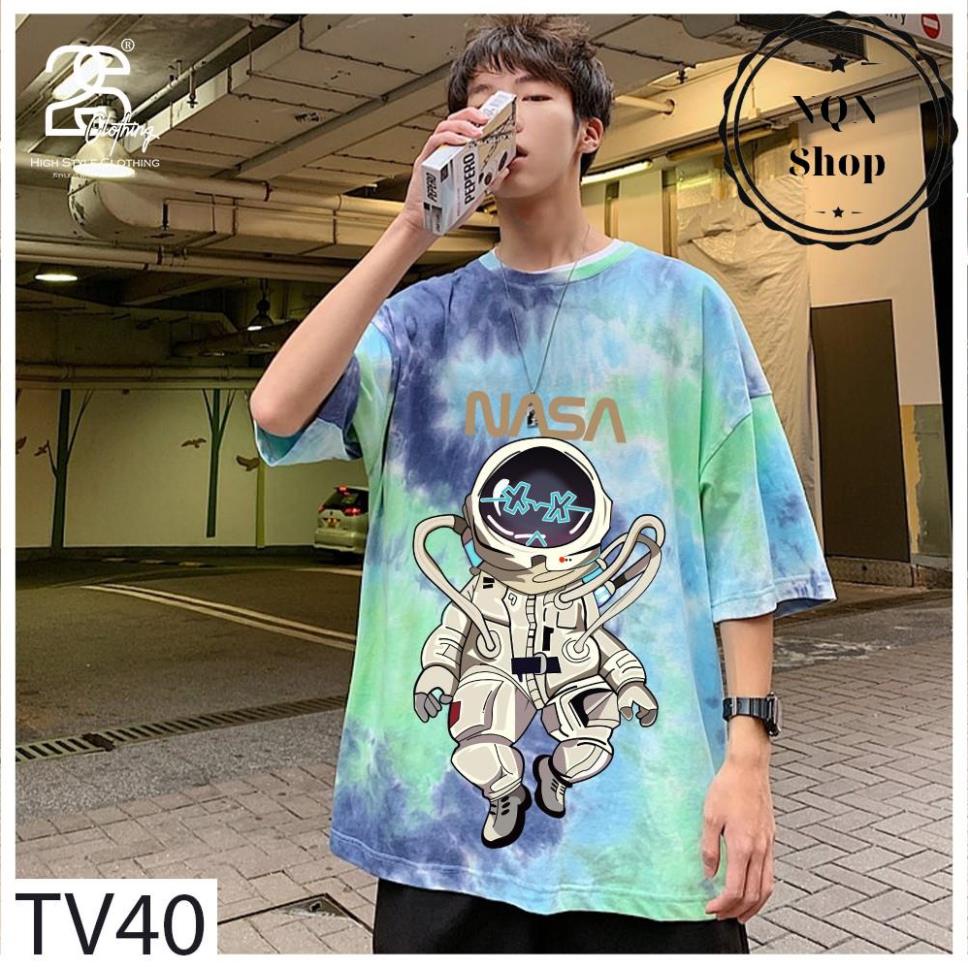 Áo Thun Nam Cổ Tròn Form Rộng Streetwear NQN Shop Áo Phông Unisex Basic Cotton Oversize Giá Rẻ In Phi Hành Gia TV40 | BigBuy360 - bigbuy360.vn