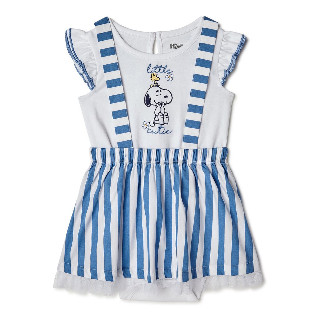 Set Bodysuit + yếm váy cho bé gái
