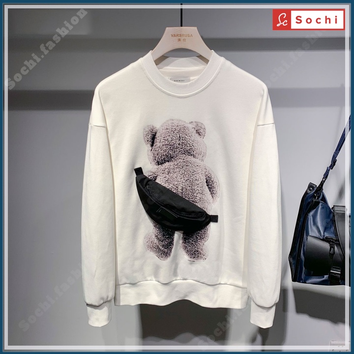 Áo thu đông nam tay dài, BST áo sweater trắng nam giữ nhiệt thu đông giữ nhiệt BSTSW02