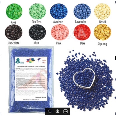 Tẩy lông nóng hạt đậu RAY - 500 gram + TĂNG 10 QUE GỖ wax lông đơn giản, tiện dụng - tẩy lông an toàn tại nhà | BigBuy360 - bigbuy360.vn