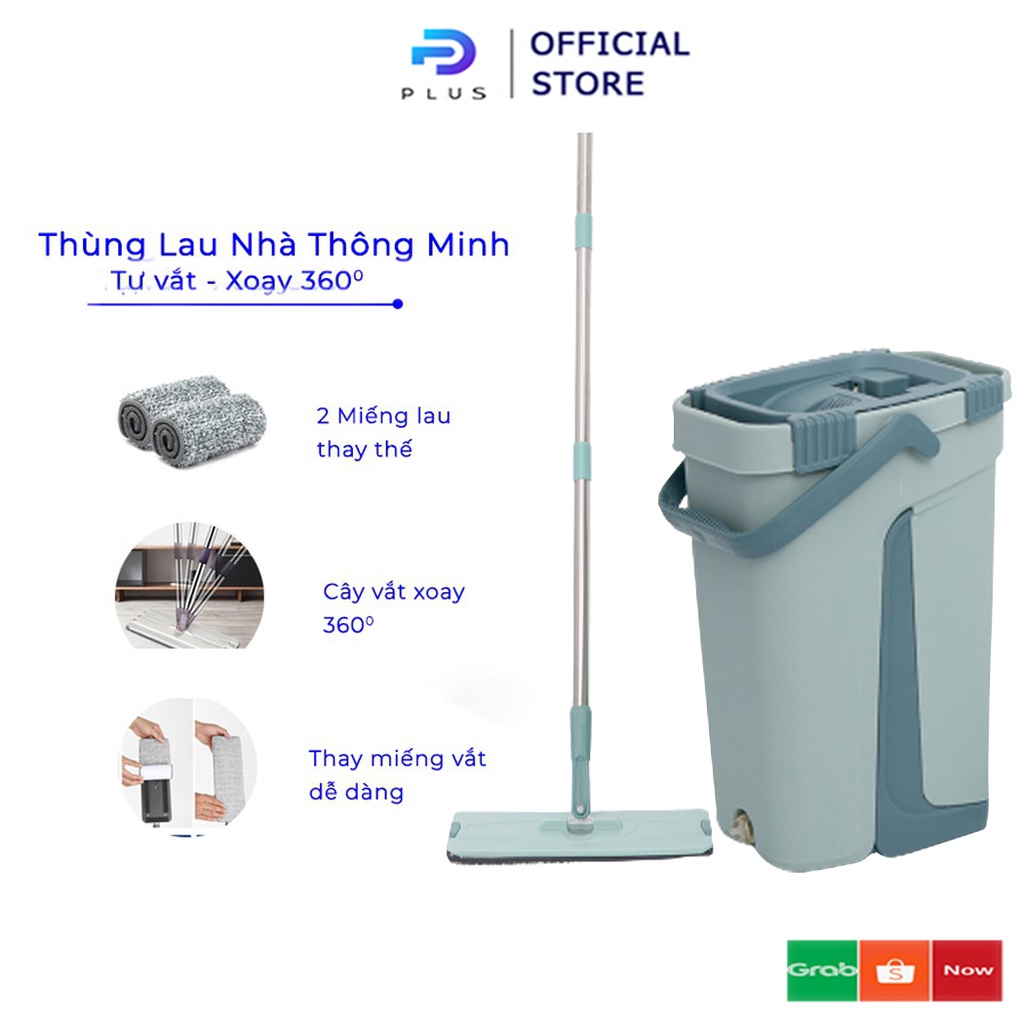 Cây Lau Nhà Thông Minh 360 độ - Chổi Lau Nhà Tự Giặt, Tự Vắt, Tự Động Tách Nước Bẩn