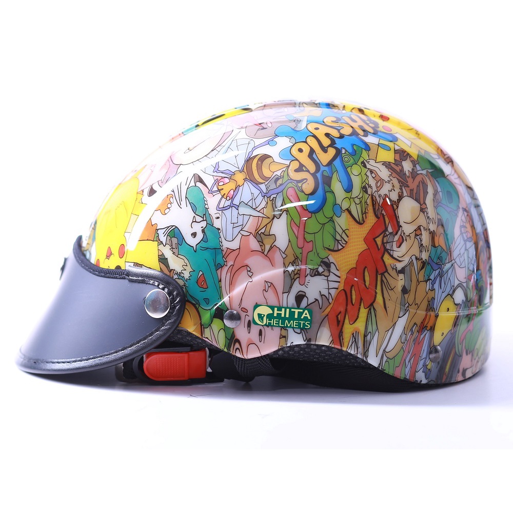 Mũ Bảo Hiểm 1/2 Đầu CHITA HELMETS CT31 Tem Sơn Nhúng