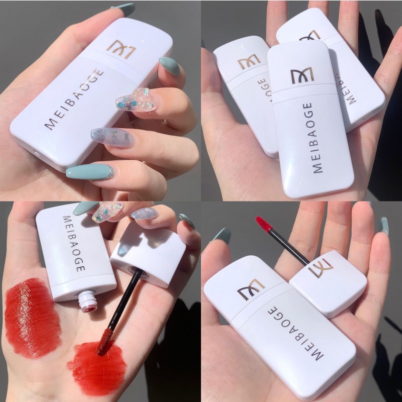 [Hàng mới về] Son môi dạng kem lì Meibaoge hỗ trợ dưỡng ẩm không phai màu tiện lợi