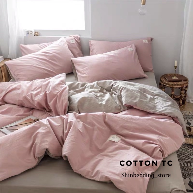 Set Chăn Ga Cotton TC Nhật Đủ Size - Đủ Màu Dày Dặn Thoáng Mát Hàng Chuẩn Loại I (Shinbedding_store)