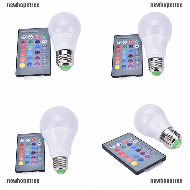 Bóng Đèn LED RGB E27 85-265V Đổi Màu Kèm Điều Khiển Từ Xa