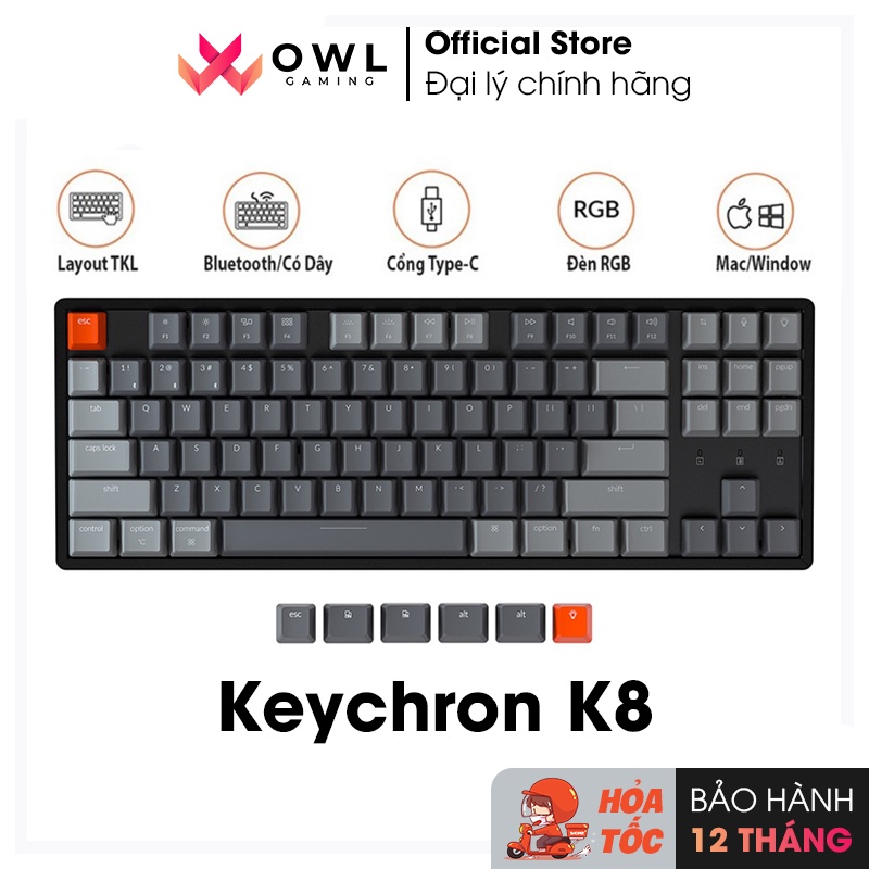 Bàn phím cơ Keychron K8 (Hàng chính hãng)