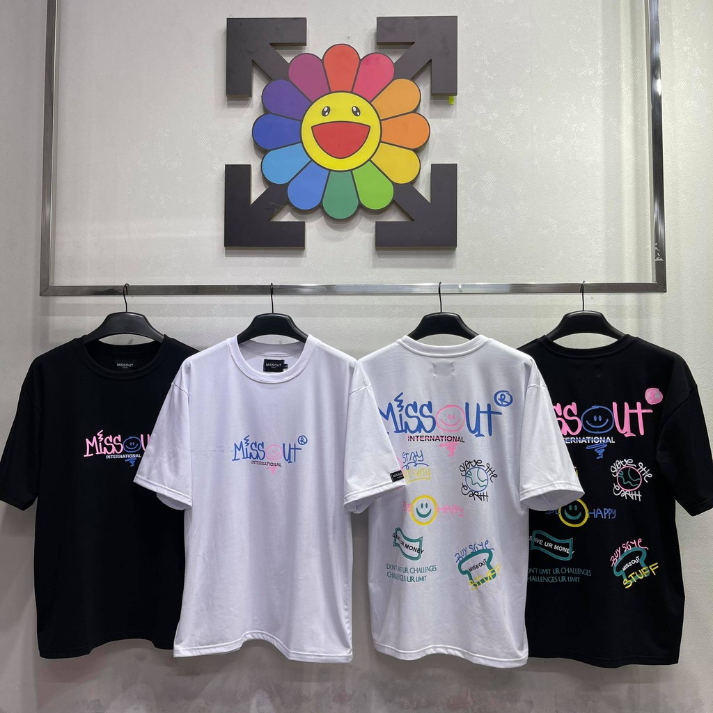 Áo Thun MISSOUT SMILEY tee nam nữ Full Tag tay cổ | BigBuy360 - bigbuy360.vn