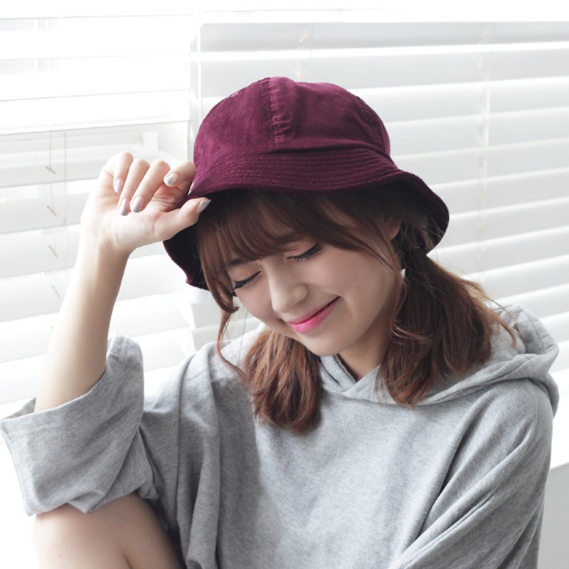 [Full 5 Màu Tự Chọn]Nam Mũ Nữ Nón Maruko Rộng Vành Bucket Hat Ulzzang Kaki Nhung Siêu Cute ^