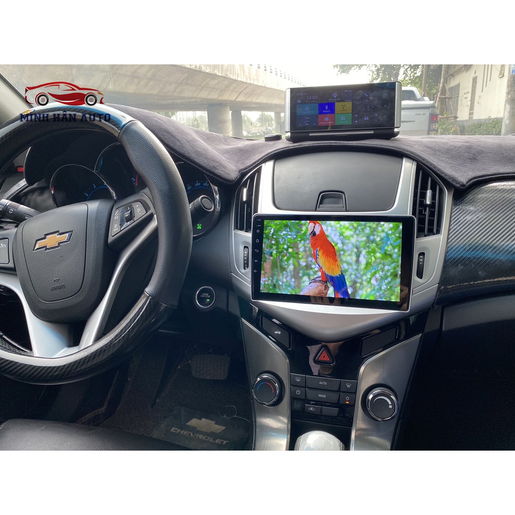 Màn hình lắp sim 4G  cho xe Cruze 2009 - 2016 có CANBUS, bản đồ Vietmap, Navitel, camera lùi, dvd xe Lacetti