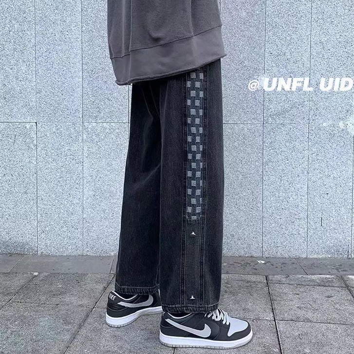 Quần jean ống suông thời trang phong cách đường phố cá tính dành cho cặp đôi