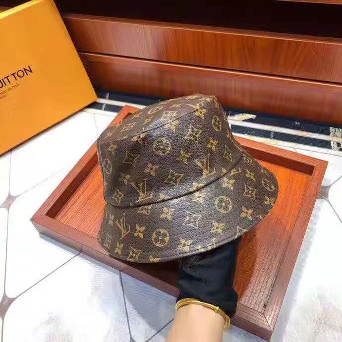 Nón bucket Da PU Vành Rộng Chống Nắng Phong Cách Pháp Thời Trang Cho Nữ
