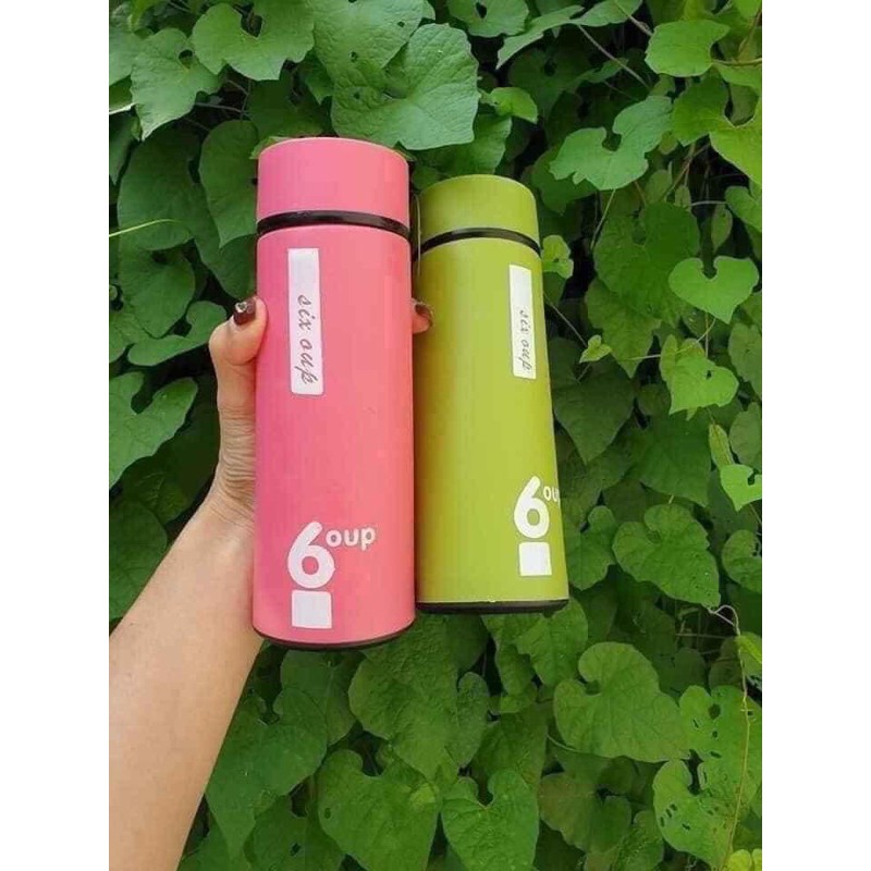 Bình Đựng Nước Giữ Nhiệt Lõi Thủy Tinh Dày Dặn  6 Up 450ml