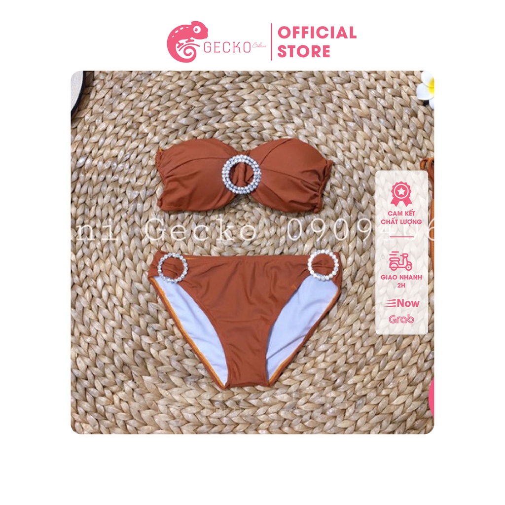 Bikini Đồ Bơi 2 Mảnh Khoen Đá Áo Gọng Đệm Nâng Ngực GK0229 (Ảnh Thật)