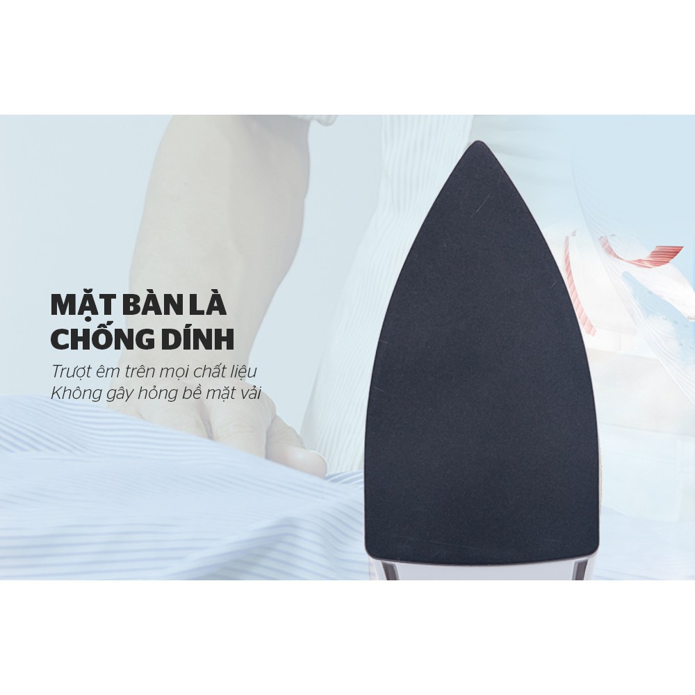 Bàn ủi khô chống dính Sunhouse SHD1072 hồng công suất 1100W bảo hành chính hãng 12 tháng