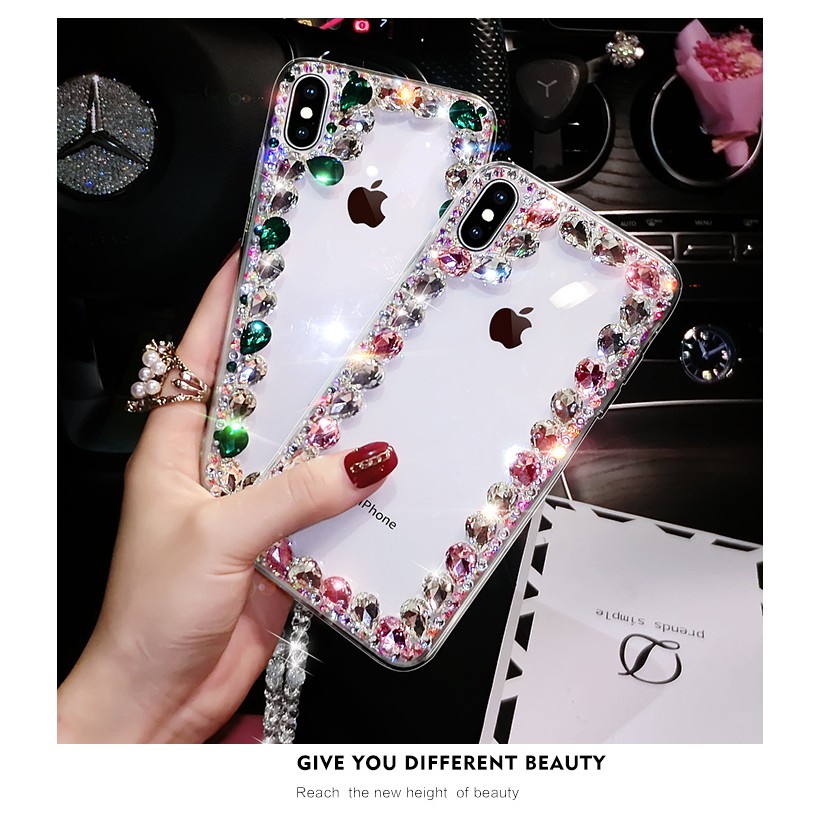 Ốp lưng iphone Đính đá cao cấp 6/6s/6plus/6splus/7/7plus/8/8plus/x/xs/xsmax/11/11pro/11 promax/ 12promax_B007