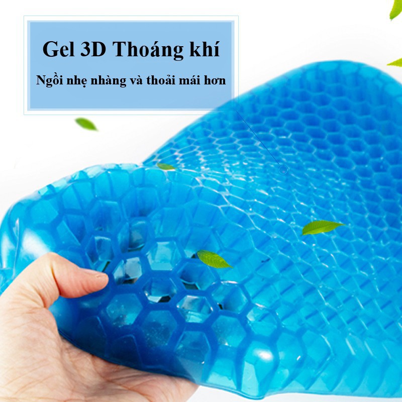 Đệm ngồi 3d thoáng khí - Đệm gel silicon tổ ong cao cấp