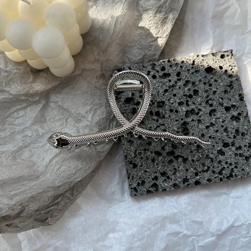 Kẹp Tóc Kim Loại Hình Con Rắn Cỡ Lớn