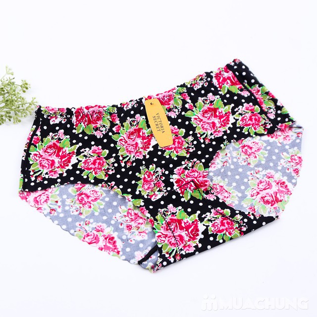 Quần lót nữ đúc su hoa văn Victoria (MS02), quần lót su hoa văn VS (Giao màu ngẫu nhiên)