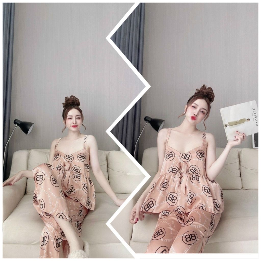 Đồ ngủ nữ ❣️FREE SHIP❣️Đồ ngủ sexy Lụa Latin cao cấp mềm mại xinh xắn &lt; 60KG