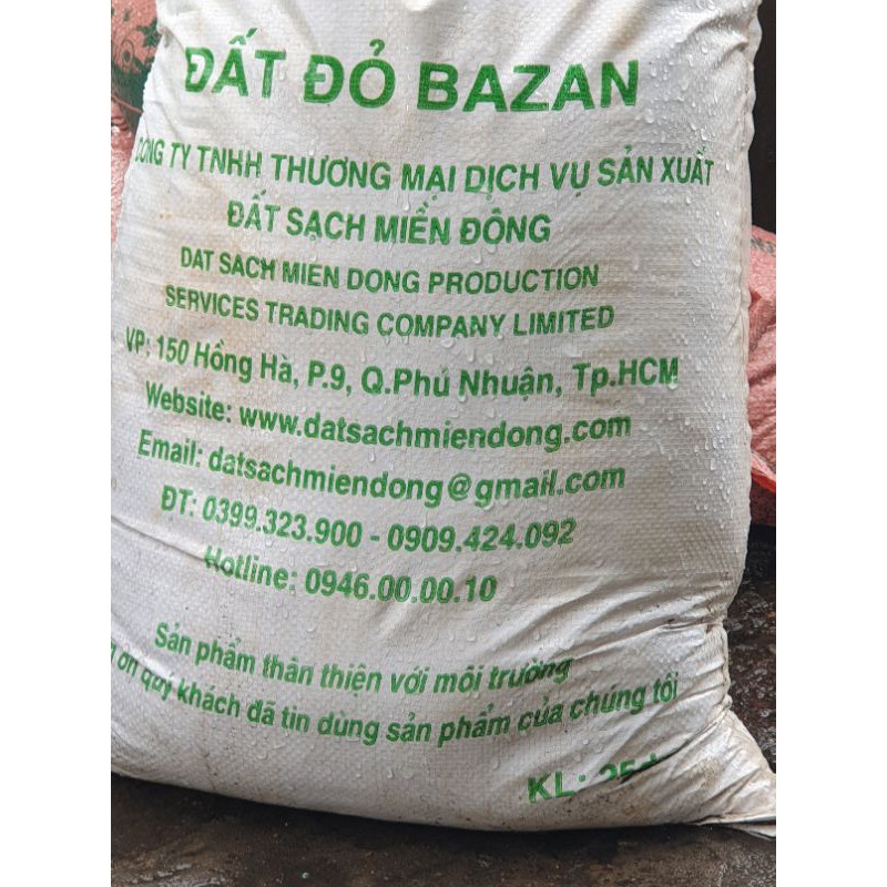 Đất thịt đất đỏ Bazan bao nặng khoảng 20kg