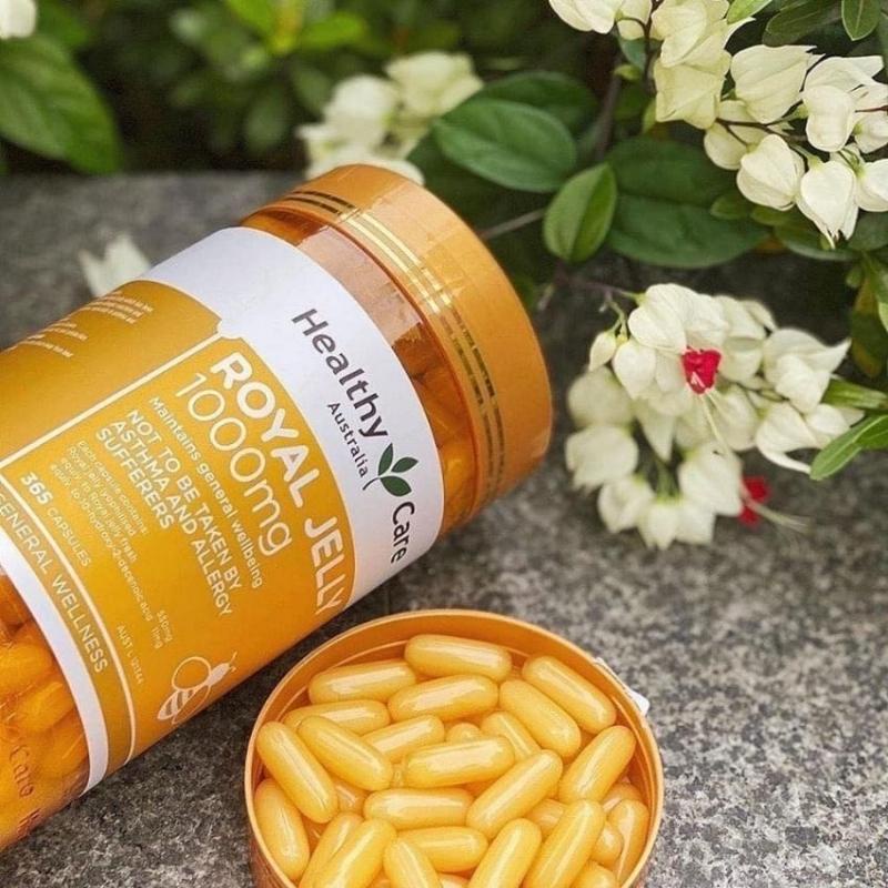 Sữa Ong Chúa Royal Jelly 1000 Healthy Care Úc 365 viên hỗ trợ sức khoẻ với nhiều công dụng cho phụ nữ - mẹ bean bon