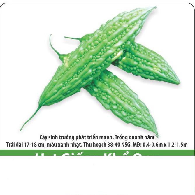 Hạt Giống Khổ Qua Xanh Cao Sản Siêu Trái, Thanh Nhiệt Gói 2gr
