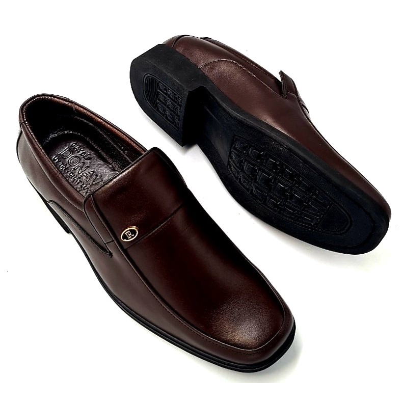 Giày tây nam da bò thật 100%, giày tây nam công sở cao cấp logo R  -Kinson Shop