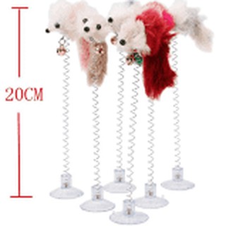  Đồ chơi mèo - chuột lò xo đế hít