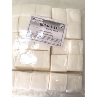 Gòn y tế cắt sẵn 6x6cm 500gr