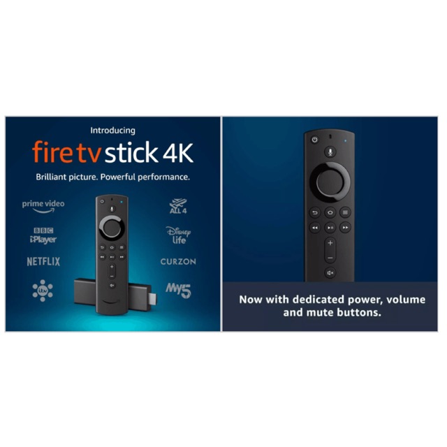 Trình chiếu TV Amazon Fire Stick 4K Ultra HD kèm điều khiển giọng nói Alexa