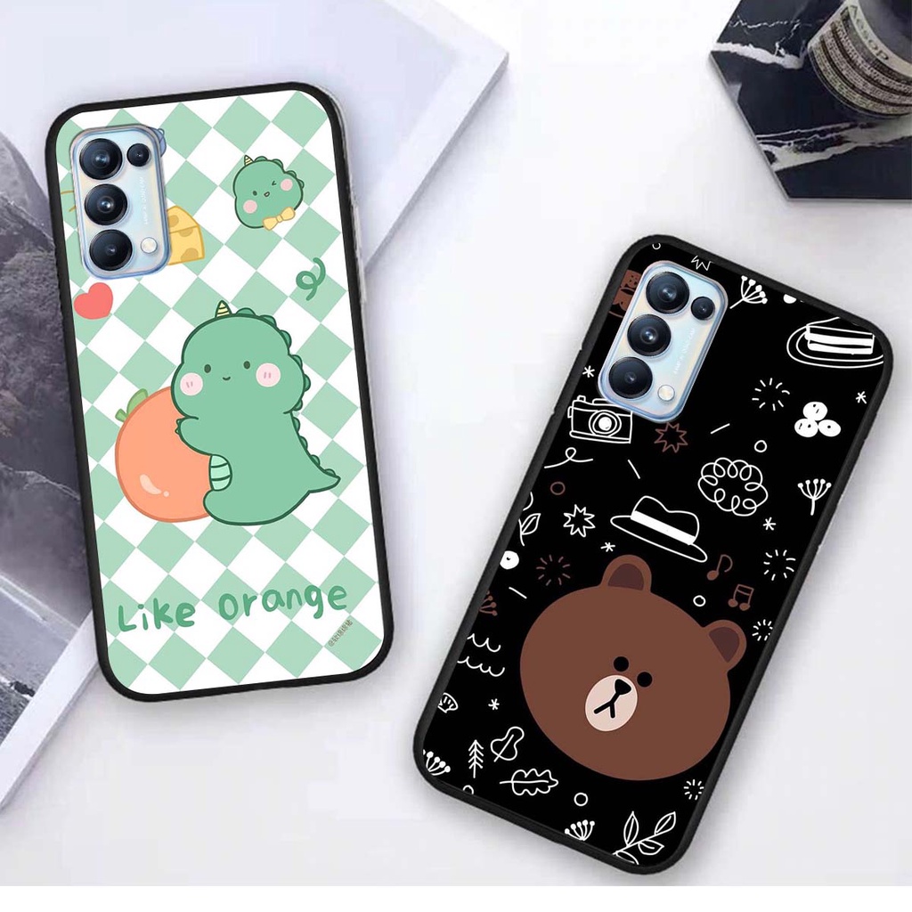 Ốp lưng Oppo RENO 5 in hình khủng long , gấu nâu xinh xắn, siêu cute  mà còn vô cùng RẺ -ĐẸP