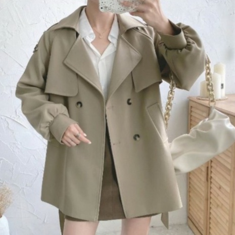 Áo khoác kaki  nữ , áo măng tô 2 lớp kèm đai phong cách hàn quốc | BigBuy360 - bigbuy360.vn