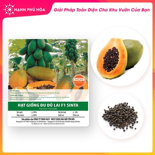 Hạt Giống Đu Đủ Lai F1 SINTA 65 Hạt/Gói- Dễ Đậu Trái, Ruột Màu vàng Cam. Ăn Rất Ngon. Năng Suất Cao