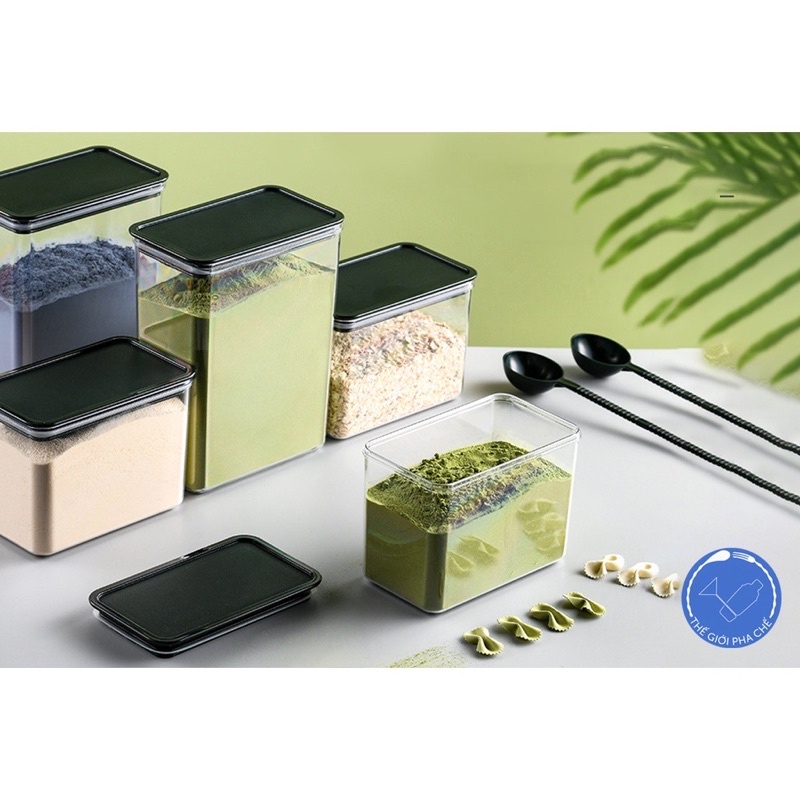 Hộp đựng thực phẩm khô, cà phê, bột sữa, bột matcha