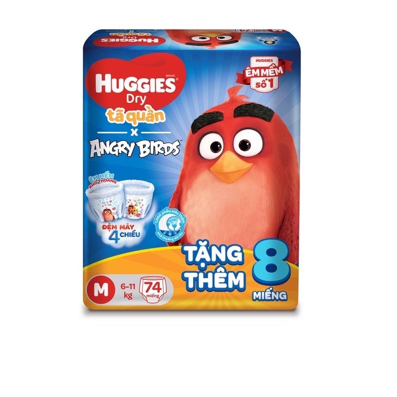 (Tặng 8 tã quần size M) Tã quần Huggies M74