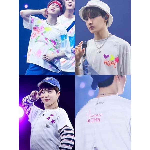 Áo Thun BTS Concert 5TH Muster Busan Seoul, Áo Thun Cotton thành viên BTS V JUNGKOOK RM JIN JIMIN SUGA Muster 5th