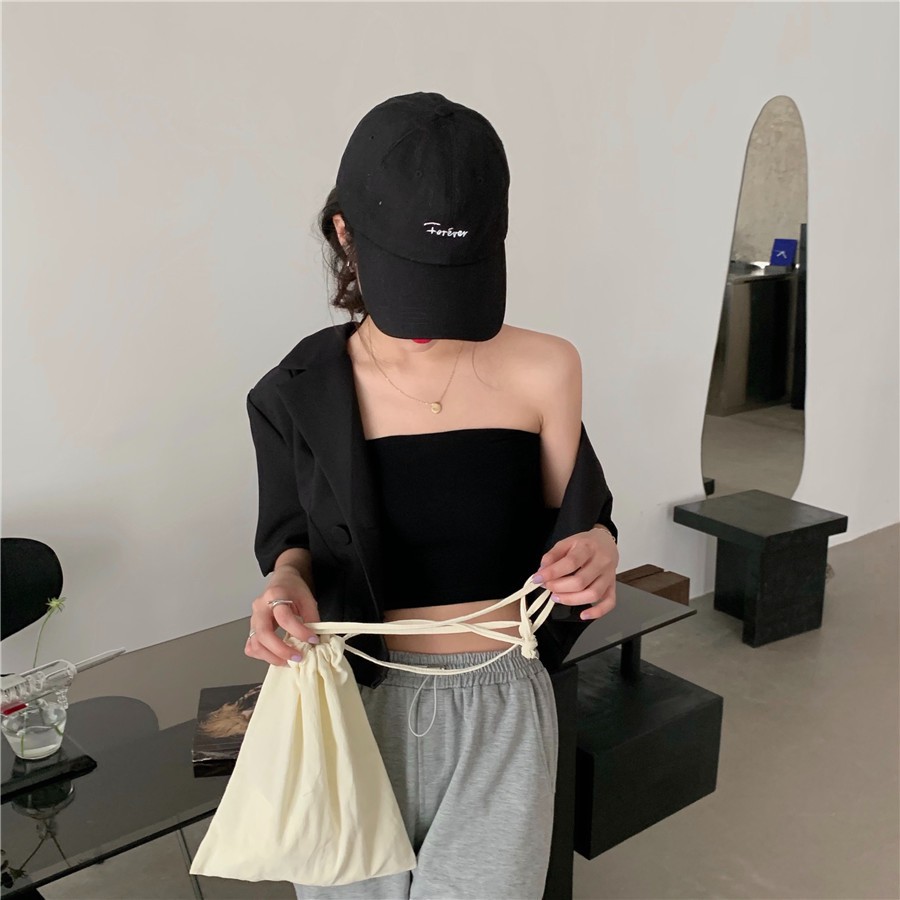 Cocory vn Áo khoác blazer tay ngắn dáng rộng phong cách mùa hè cho nữ